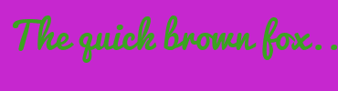 Image with Font Color 3BA321 and Background Color C627CF